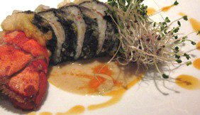 Tempura lobster tail roll by private chef Allyn Griffitth
