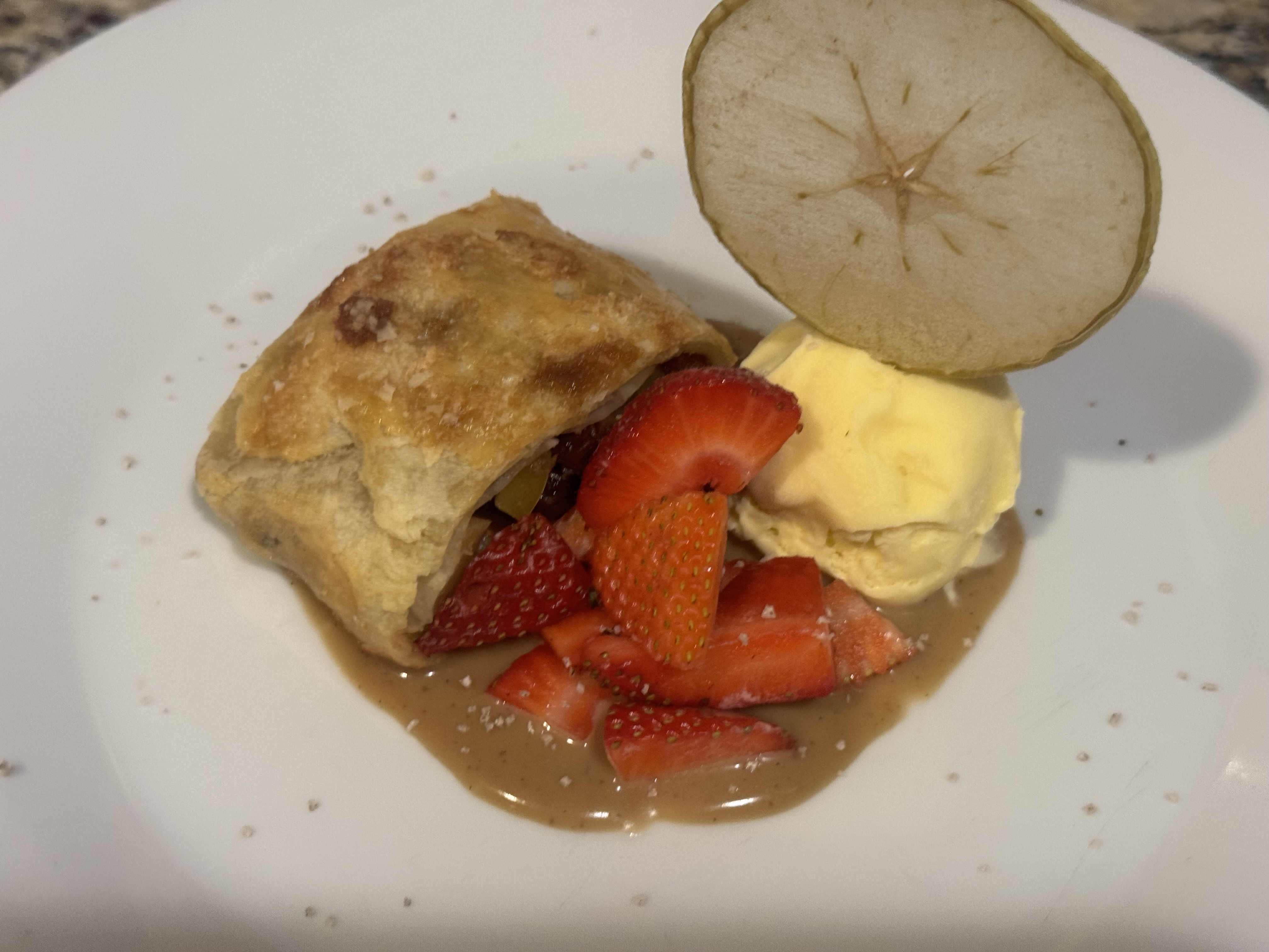 Apple and Dried Cherry Strudel